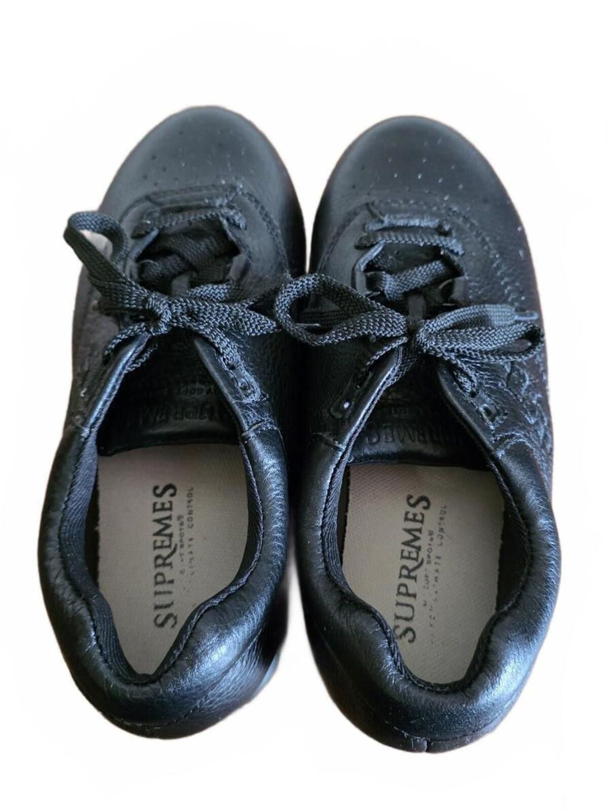 Supreme Supremes Black Leather Upper Comfort Walking Shoes Size 7WW Size US 7 / IT 37 - 11 Thumbnail