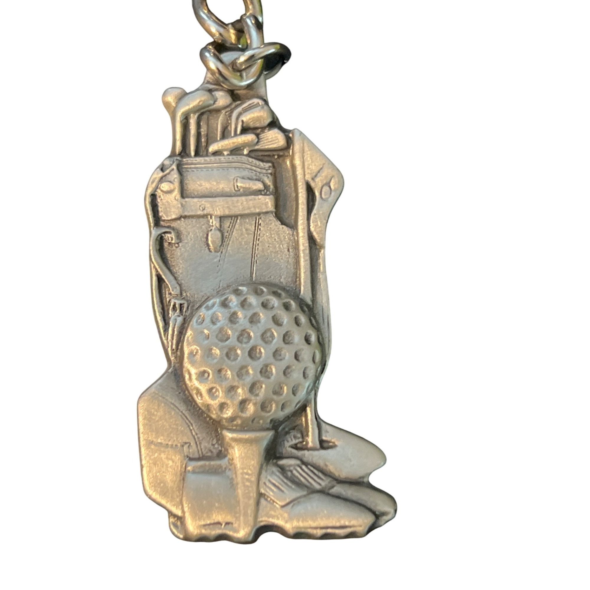 Gap Vintage 1994 GAP Fine Pewter Keychain Golf Bag Balls Clubs E Size ONE SIZE - 2 Thumbnail