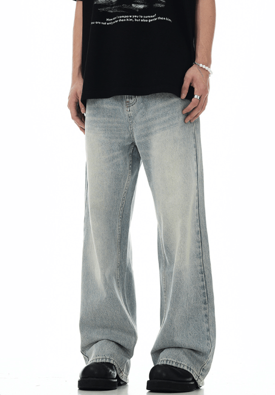 Japanese Brand × Jean American high street light color distressed jeans for men Size US 32 / EU 48 - 3 Thumbnail