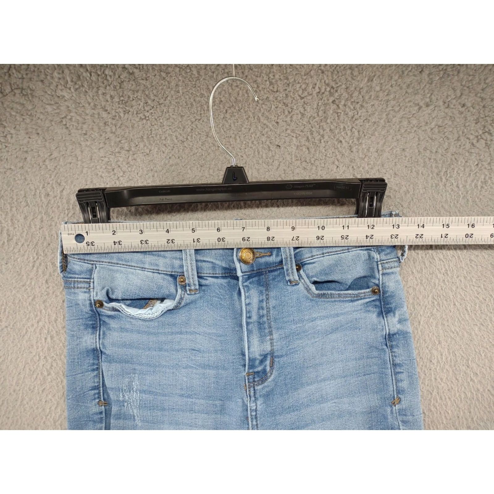 Vintage Mudd Women's Distressed High Rise Ankle Jeggings FLX Stretch Jeans SZ 3 Skinny Stretch Blue Denim 5-Pocket Womens Jegging Jeans Size 26" / US 2 / IT 38 - 6 Thumbnail