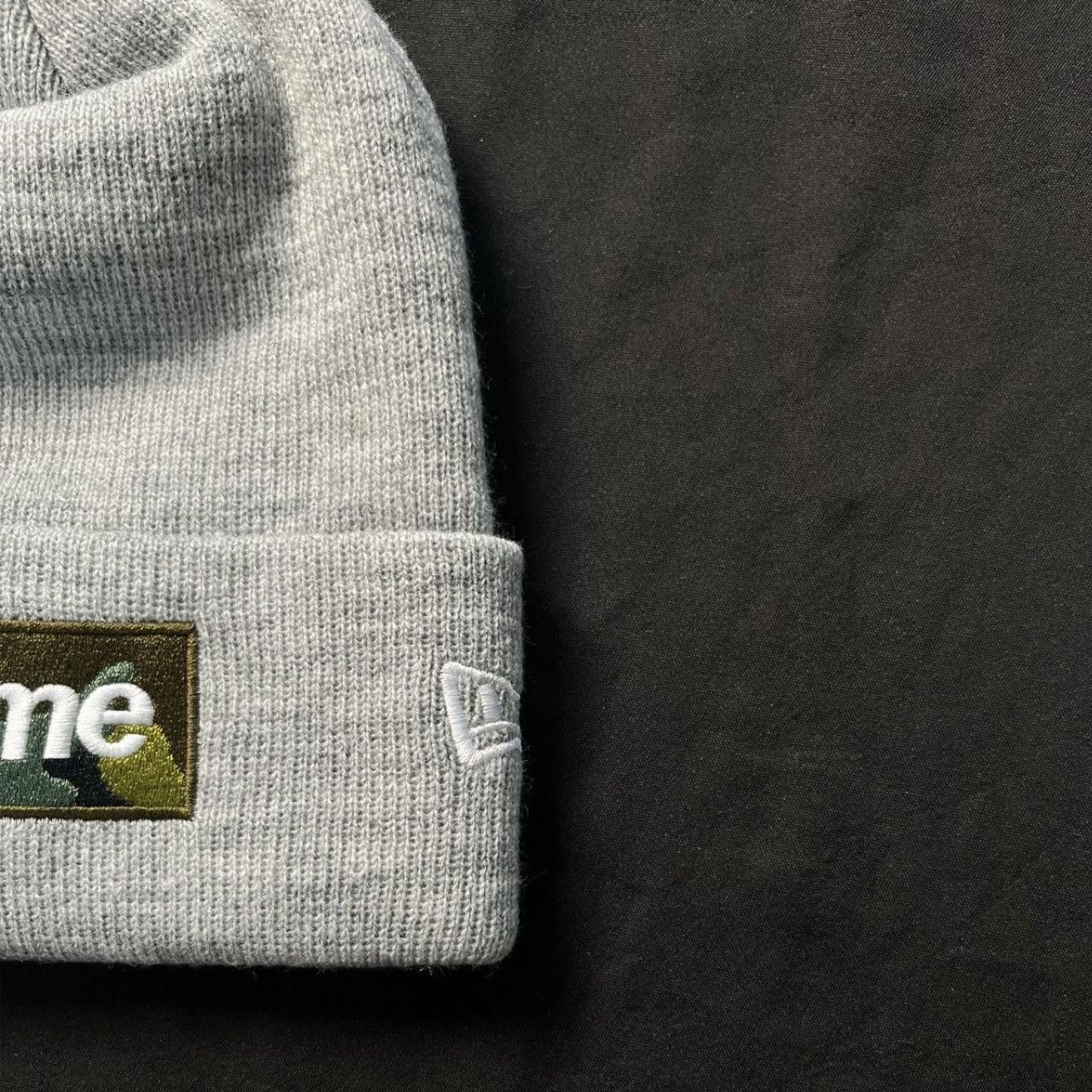 New Era × Supreme Rare Supreme New Era Camo Box Logo Beanie Hats Grey OS Size ONE SIZE - 3 Thumbnail