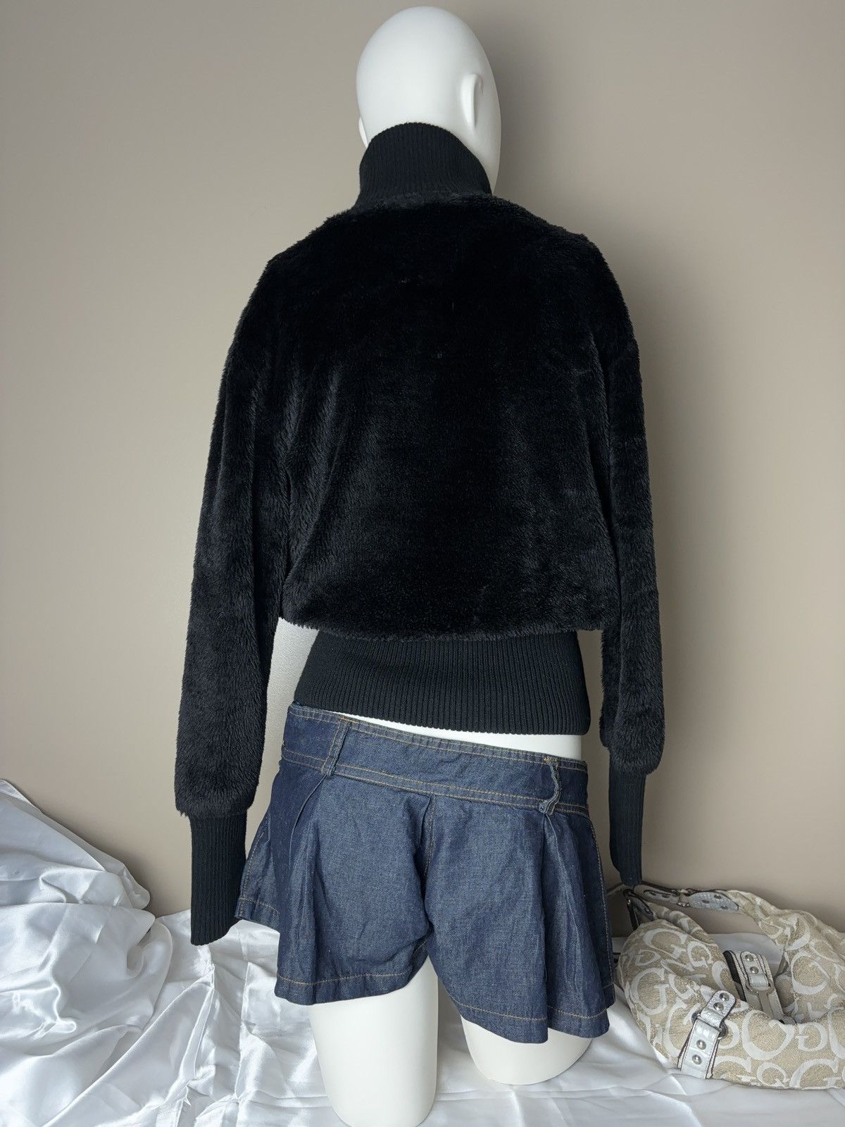 Vintage Cropped fluffy vintage faux fur jacket Size M / US 6-8 / IT 42-44 - 6 Thumbnail