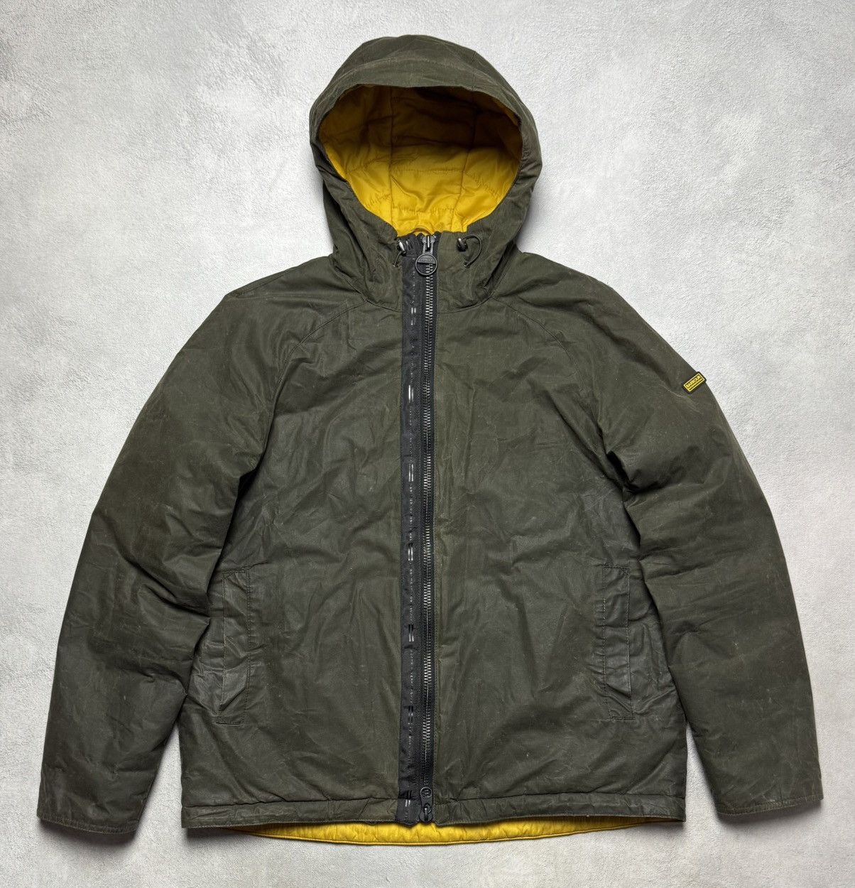 Barbour Barbour International Zip Up Hooded Wax Cotton Jacket Size US M / EU 48-50 / 2 - 1 Thumbnail