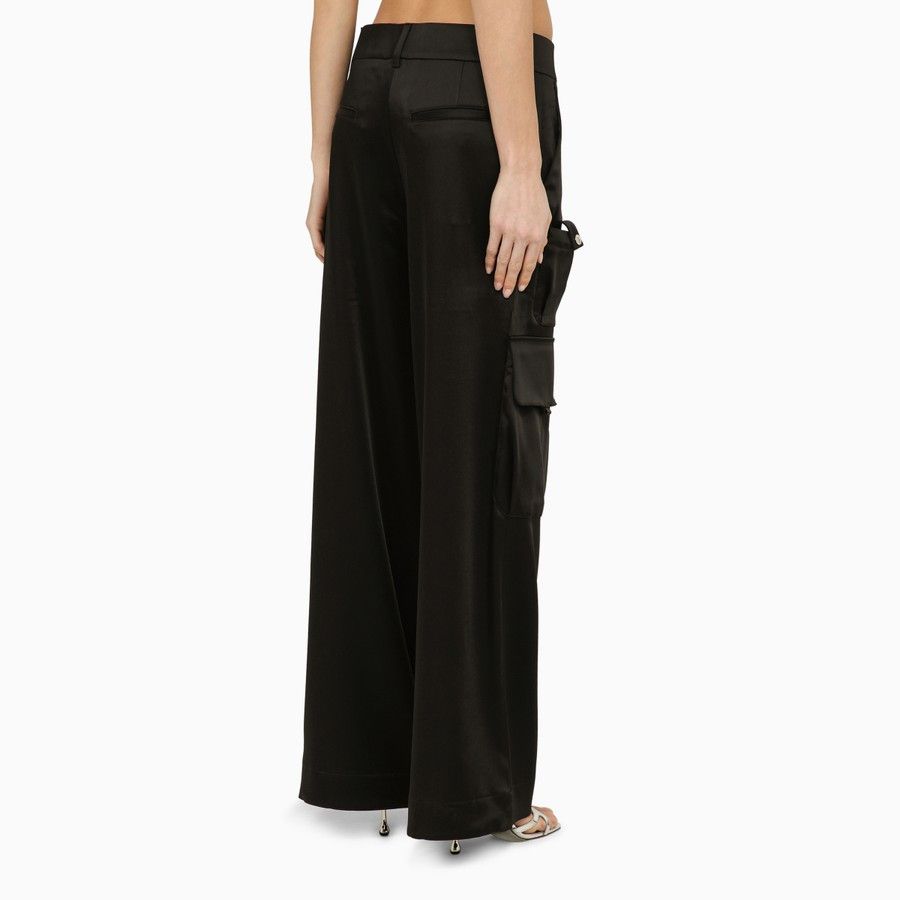 Off-White o1d2blof0924 Toybox Satin Cargo Trousers in Black Size 27" / US 4 / IT 40 - 4 Thumbnail