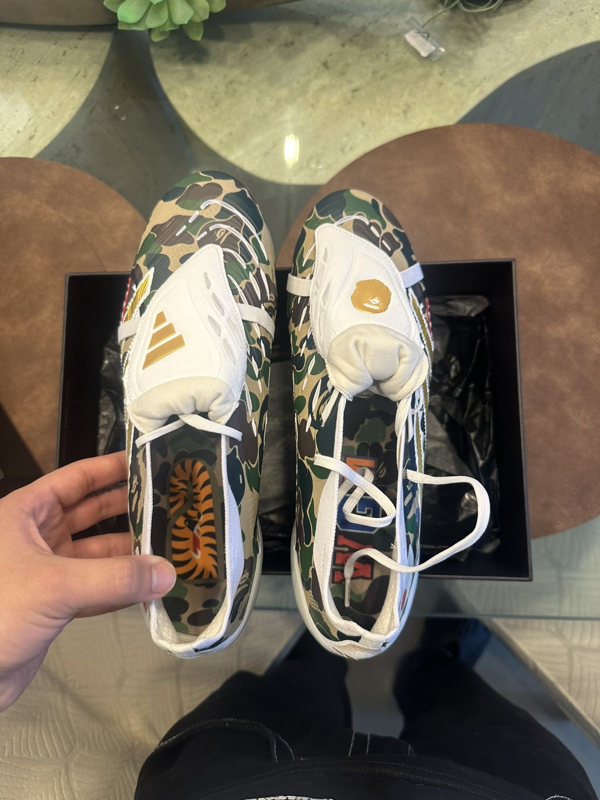 Adidas × Bape adidas Predator Elite Foldover Tongue FG Bape Green Camo Size US 9.5 / EU 42-43 - 4 Thumbnail