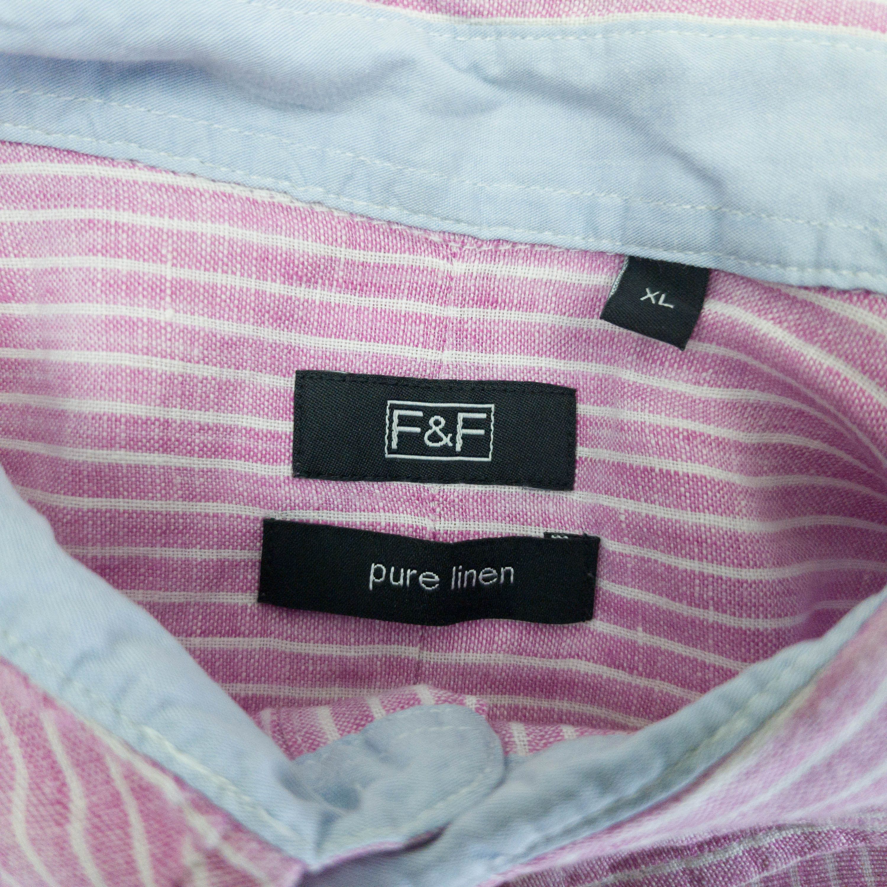 Other F&F SHIRT SHORT SLEEVE 100%LINEN SIZE XL VGC Size US XL / EU 56 / 4 - 6 Thumbnail