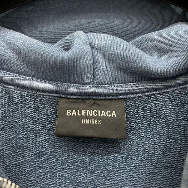Balenciaga Balenciaga Blue Flame Zip-Up Hoodie-2506 Size US L / EU 52-54 / 3 - 5 Thumbnail