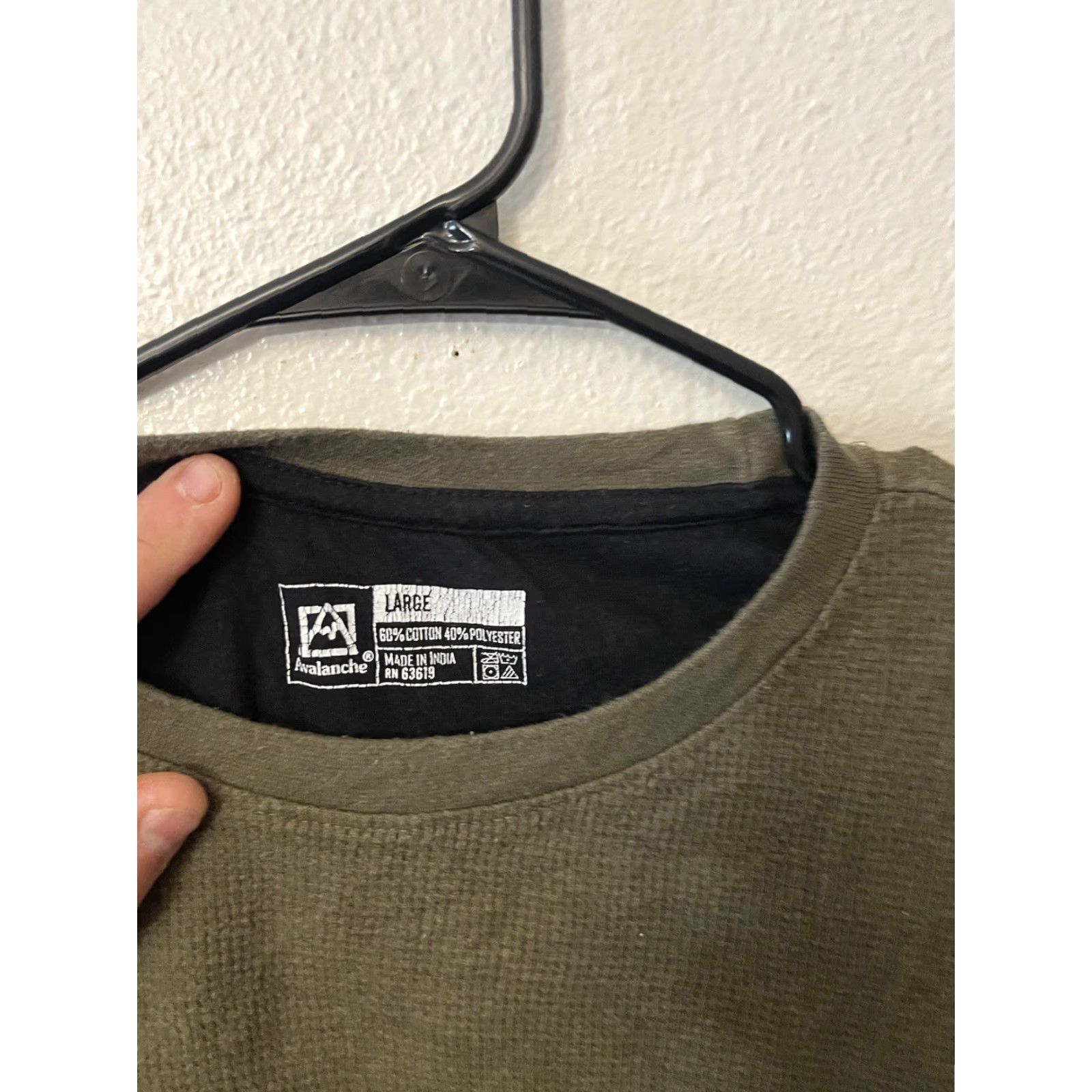 Avalanche Avalanche Mens Thermal Shirt Large Waffle Knit Brown Regular Fit Slim Casual Long Sleeve Pullover 60% Cotton 40% Polyester Size US L / EU 52-54 / 3 - 2 Thumbnail