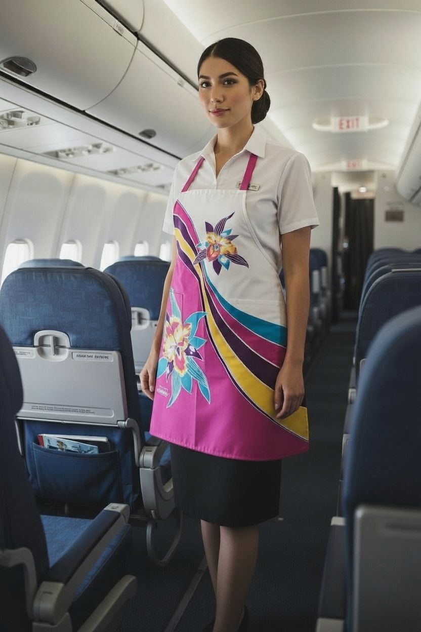 Kansai Yamamoto LIMITED EDITION KANSAI YAMAMOTO For JAPAN ASIA AIRWAYS Apron Size ONE SIZE - 1 Thumbnail