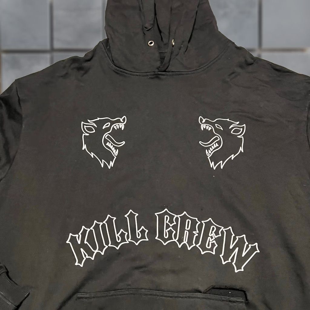 Vintage VINTAGE Kill Crew Hoodie Mens M Black Porrada Series Vol 1 Distressed Vintage Bleed? Size US M / EU 48-50 / 2 - 1 Thumbnail