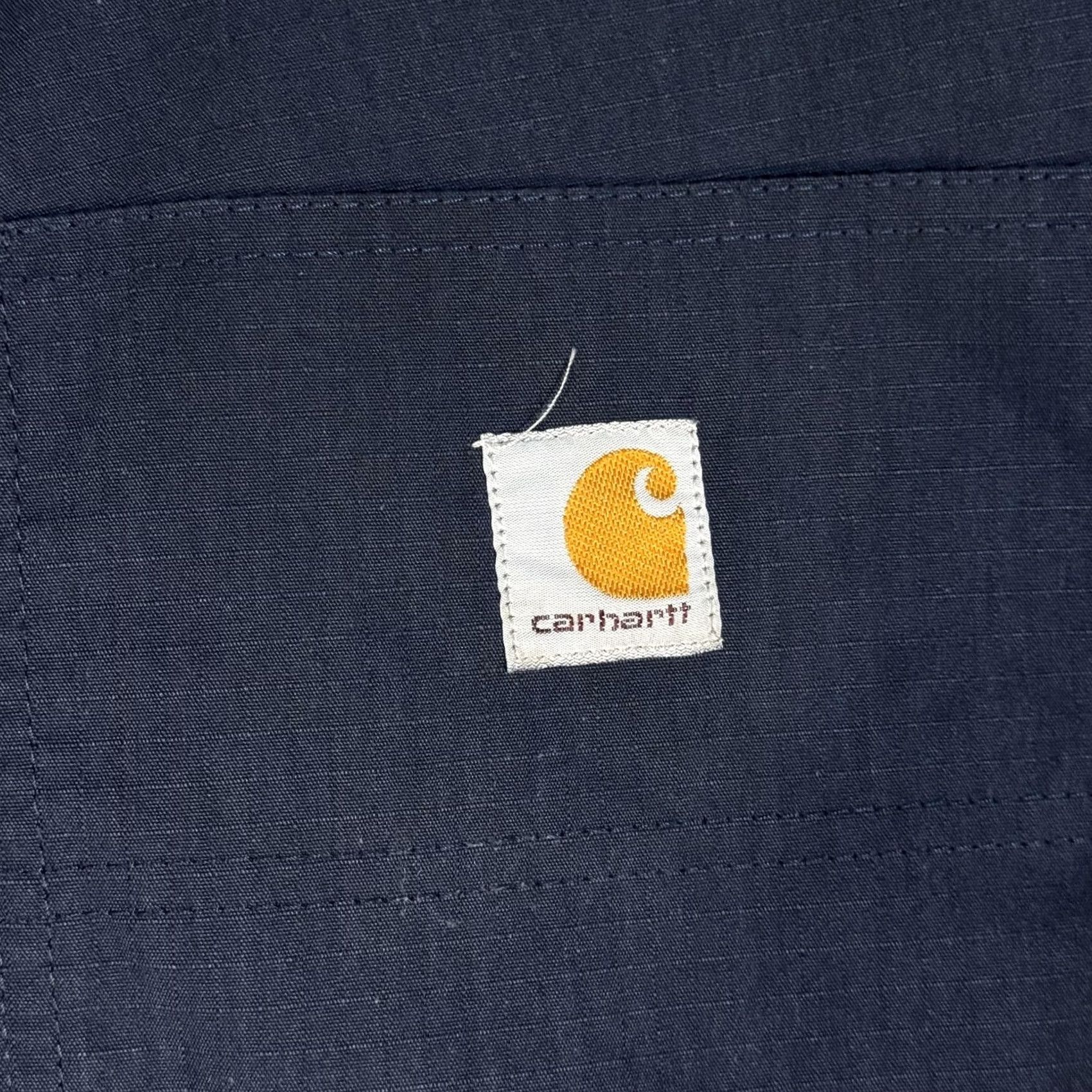 Carhartt Carhartt Pants Mens 39x31 Navy Blue Ripstop Relaxed Fit Utility Zip Pocket Work Size US 38 / EU 54 - 7 Thumbnail