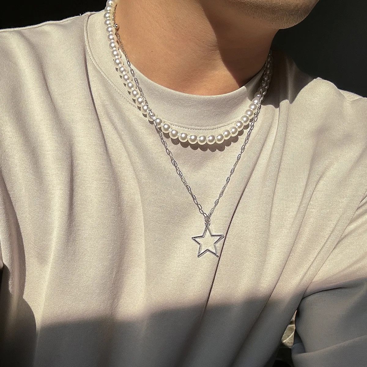 Vintage Luxury Star Pearl Necklace Size ONE SIZE - 1 Thumbnail