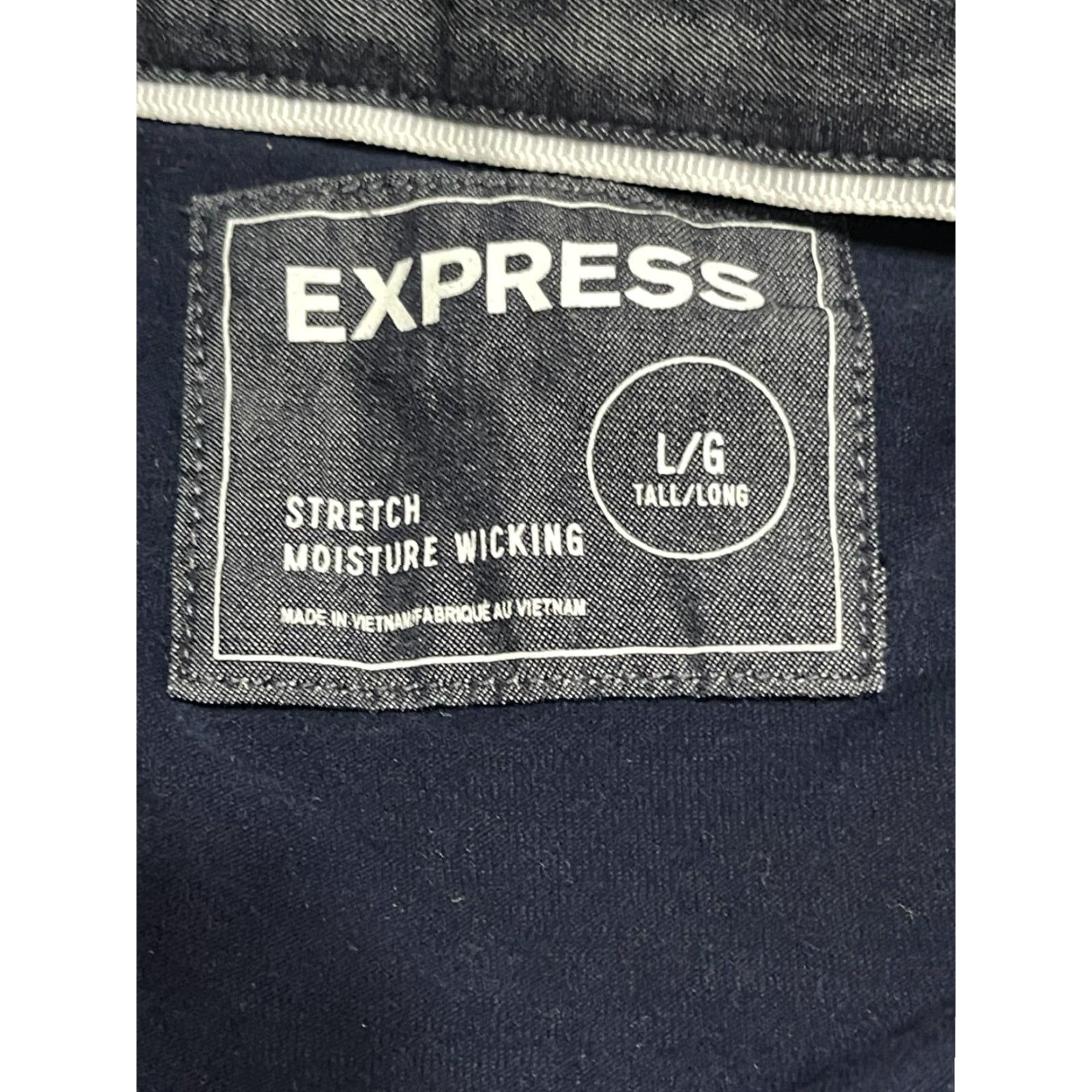 Express Express Shirt Polo, Men's Large, Express, Polo Short Sleeve, Floral, Blue White, Casual, Regular, White, 3-Season, Men, Shirt Size US L / EU 52-54 / 3 - 5 Thumbnail