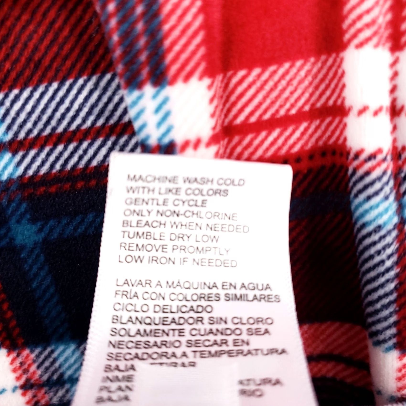 Nautica Nautica Pajama Top Womens S Small Red Plaid Henley Long Sleeve Fleece Sleepwear Size S / US 4 / IT 40 - 5 Thumbnail