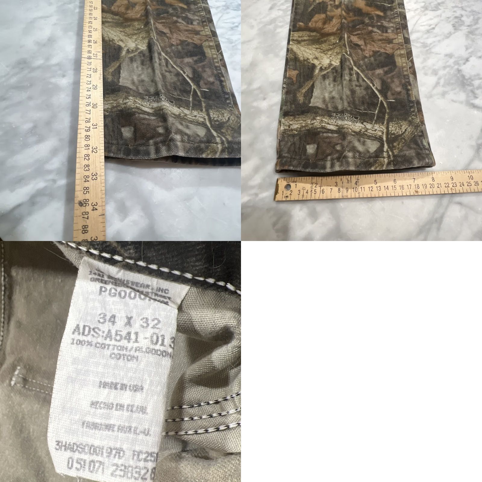 Wrangler Wrangler ProGear Jeans Mens 34x32 Beige Realtree Camo Straight Leg Hunting Pants Size US 34 / EU 50 - 10 Thumbnail