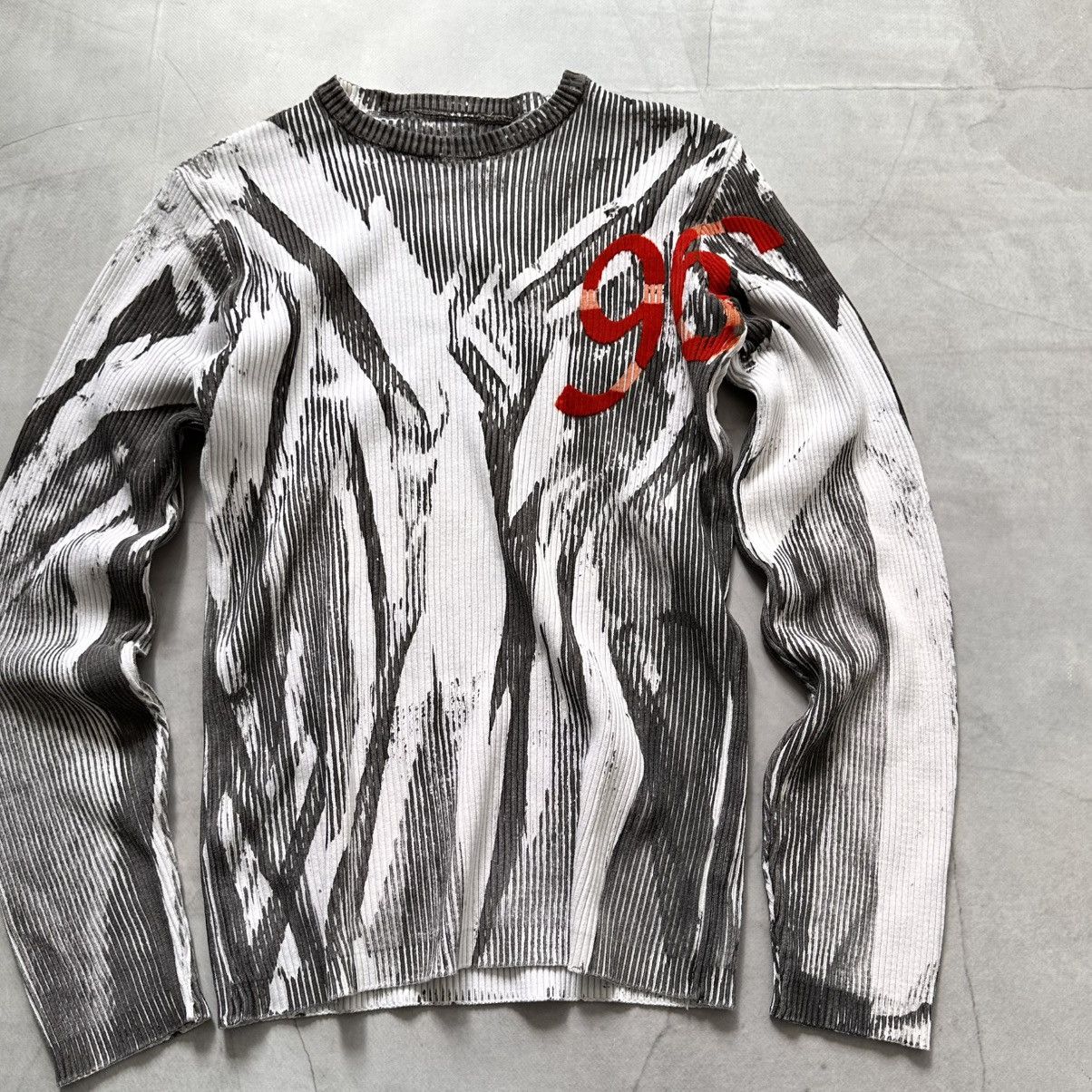 Hysteric Glamour × Undercover Japan 96 Painted Knit Ribbed Sweater Impala Margiela Style Size US M / EU 48-50 / 2 - 2 Thumbnail