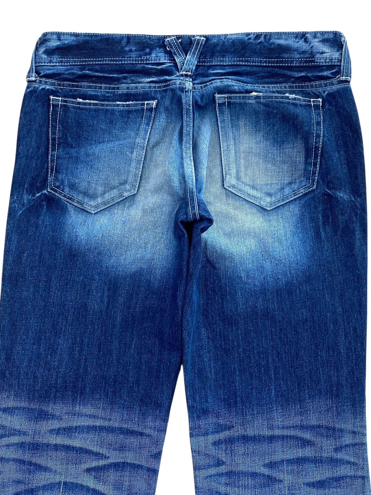Vanquish Vanquish Gold Brand Whiskers Distressed Style Flare Jeans Size US 33 - 4 Thumbnail