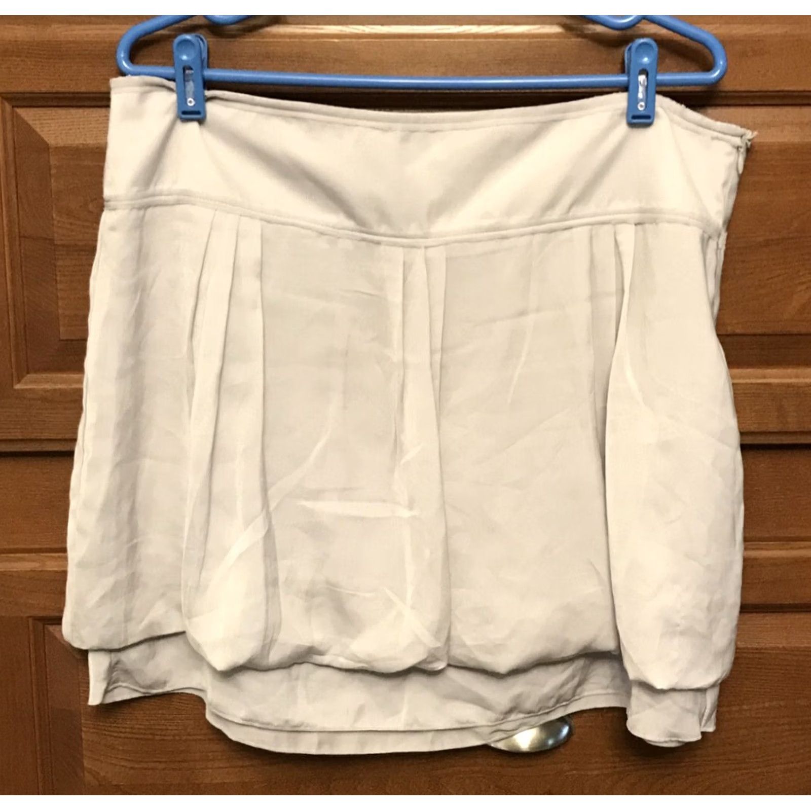 Gap GAP Gray Short Above Knee Bubble Skirt 14 NWT Lined Side Zip Womens Skirt 18" Length Size 36" / US 14 / IT 50 - 2 Thumbnail