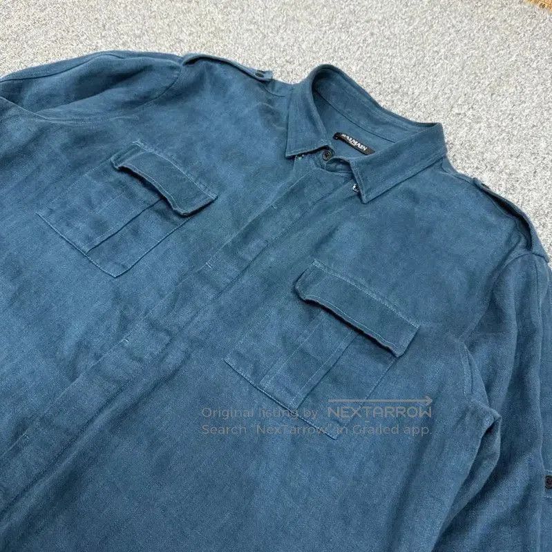 Balmain Balmain Blue Cotton Long Sleeve Shirt for Men . Size US M / EU 48-50 / 2 - 3 Thumbnail