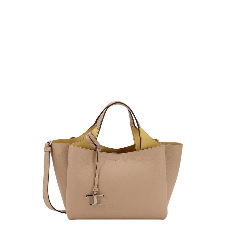 TOD'S Apa Mini Natural/Yellow Top Handle Bag New And Authent