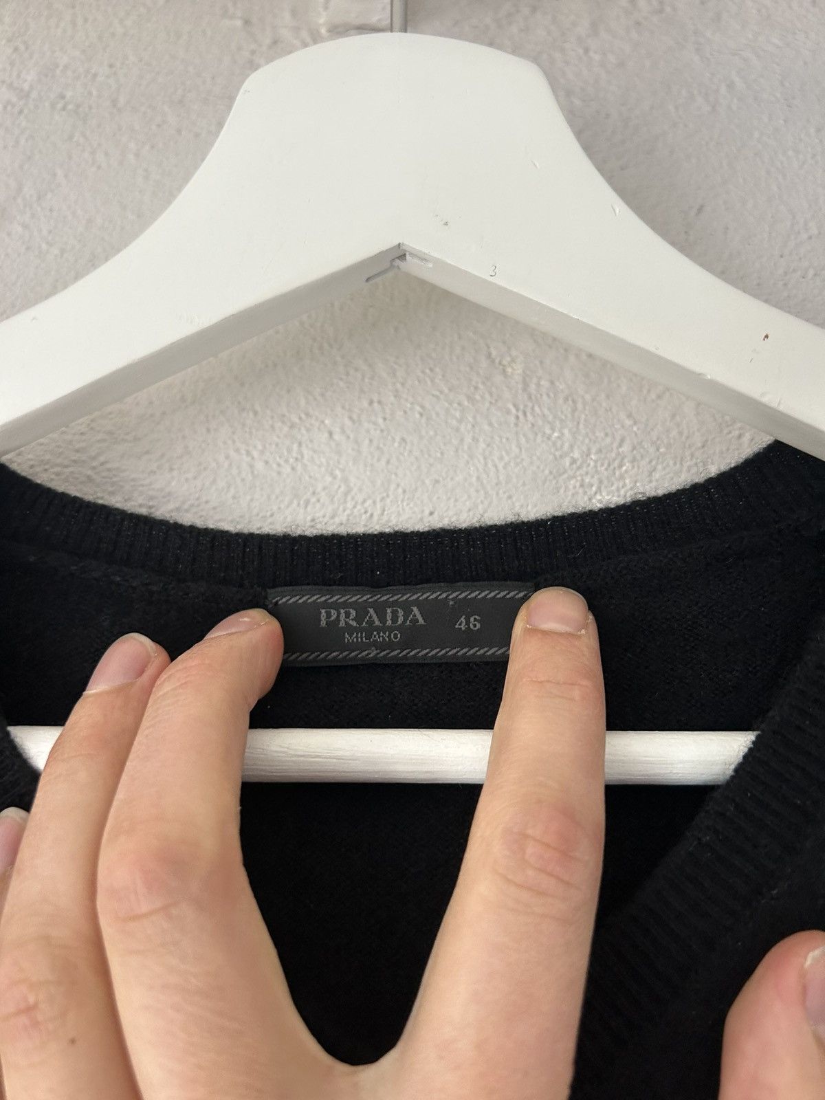 Prada Black V-Neck Sweater – Size 46 Size US S / EU 44-46 / 1 - 2 Thumbnail