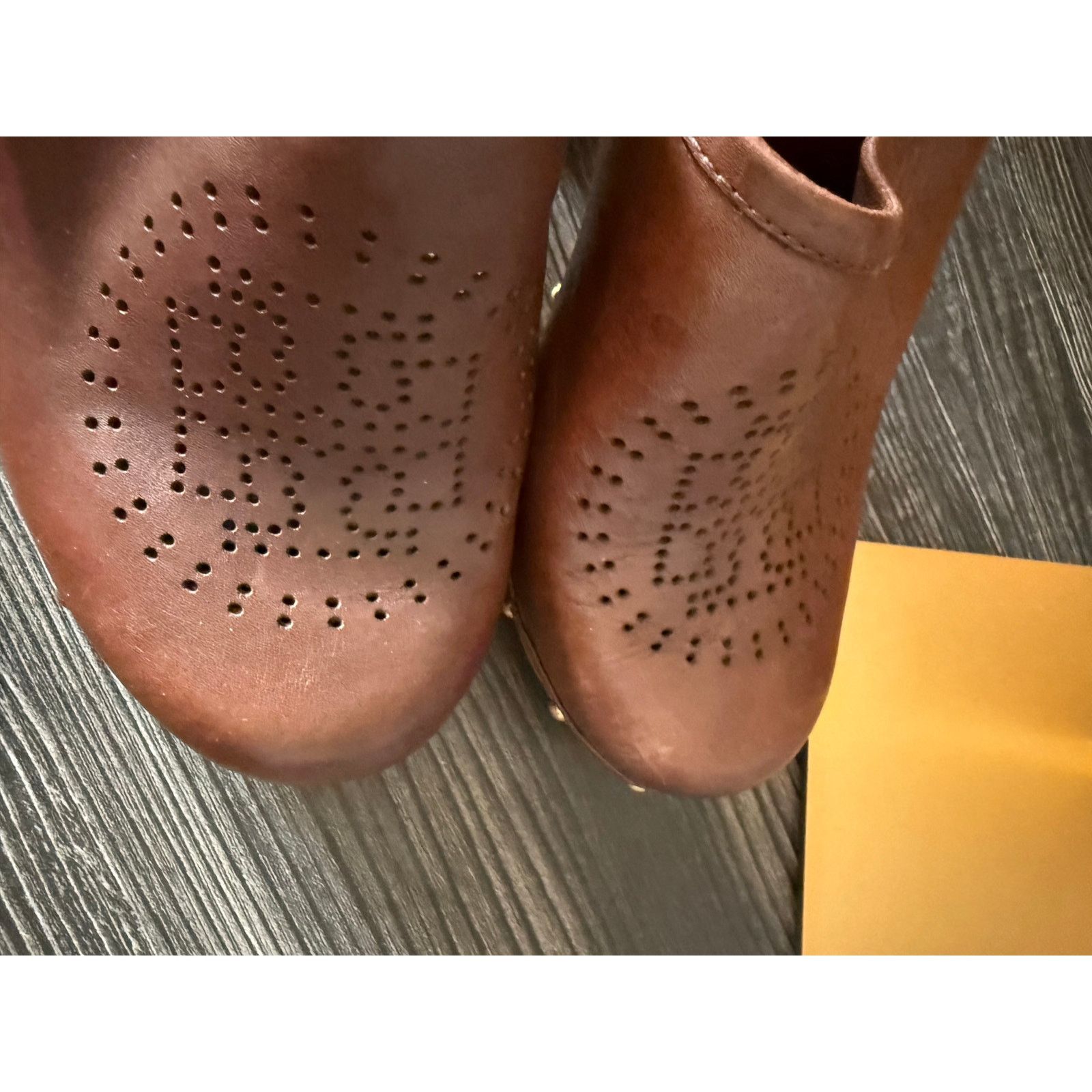 Tory Burch Tory Burch Brayden Leather Logo Slingback Wood Clog Sz. 7 Size US 7 / IT 37 - 5 Thumbnail