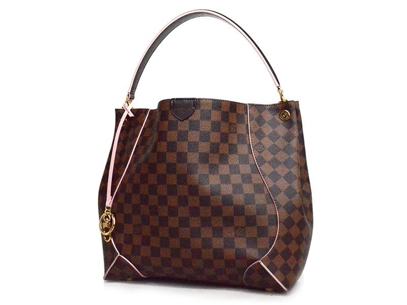 Louis Vuitton Kaisa Hobo Bag Messenger Bag Rose Damier Ebene