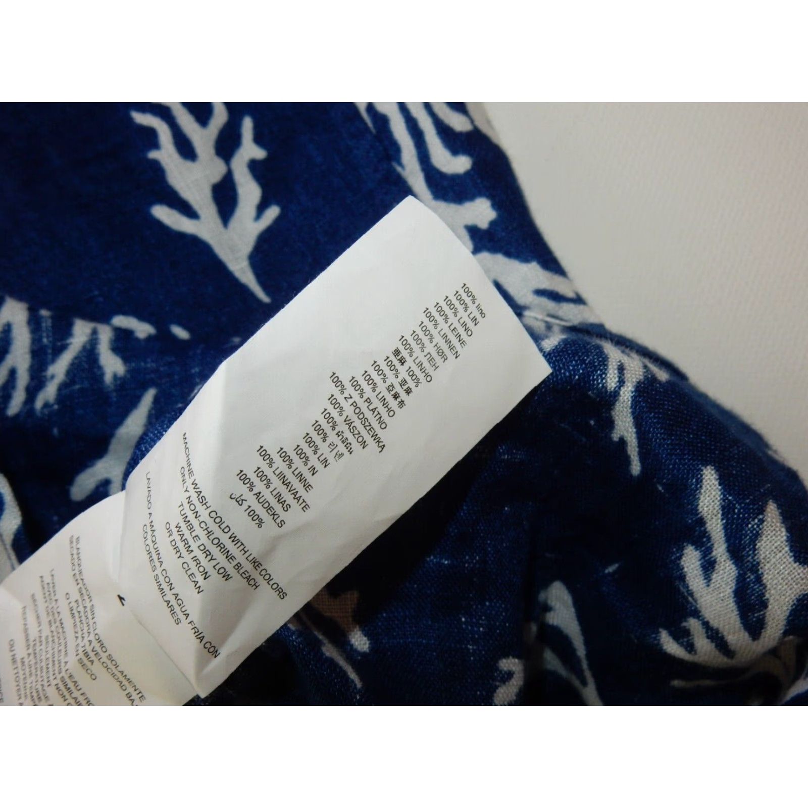 Michael Kors VINTAGE Michael Kors Men's Linen Shirt 2XL Short Sleeve Floral Button-Up Blue Summer Slim Fit Size US XXL / EU 58 / 5 - 4 Thumbnail