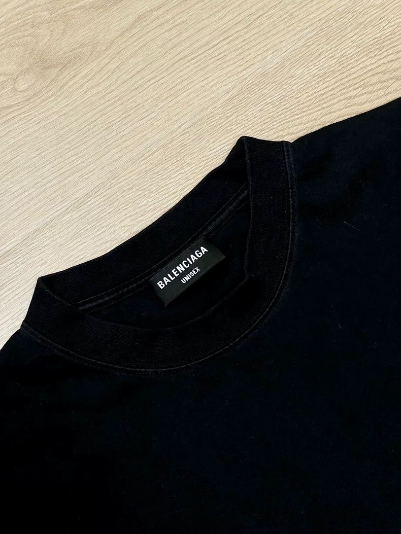 Balenciaga Balenciaga Embroidered Logo Short Sleeve Black L Size Size US L / EU 52-54 / 3 - 2 Thumbnail