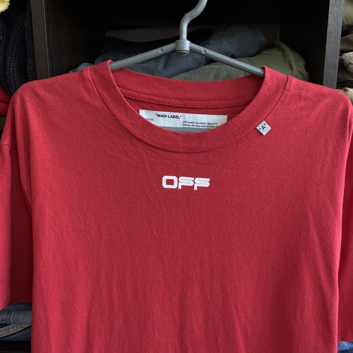 Off-White Luxury Off White big graphic logo y2k opium hype tee Size US S / EU 44-46 / 1 - 5 Thumbnail