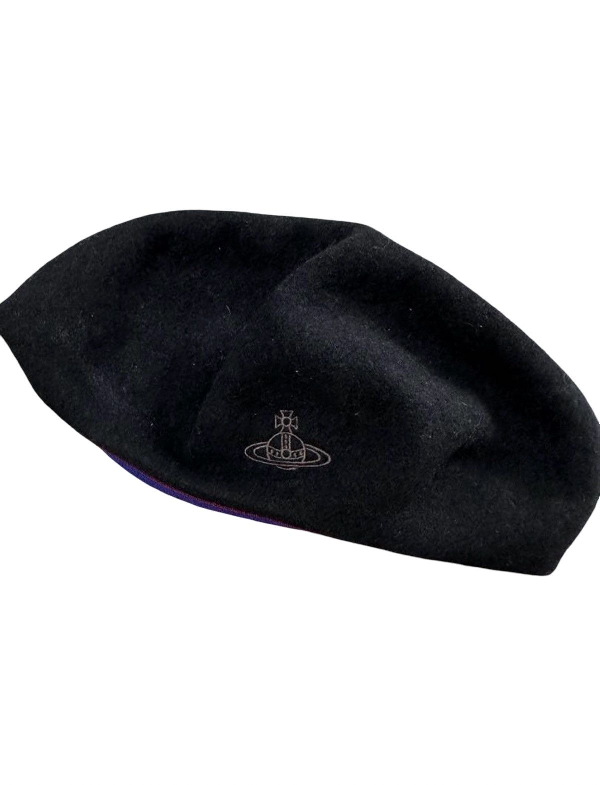 Vivienne Westwood Embroidered Orb Wool Beret