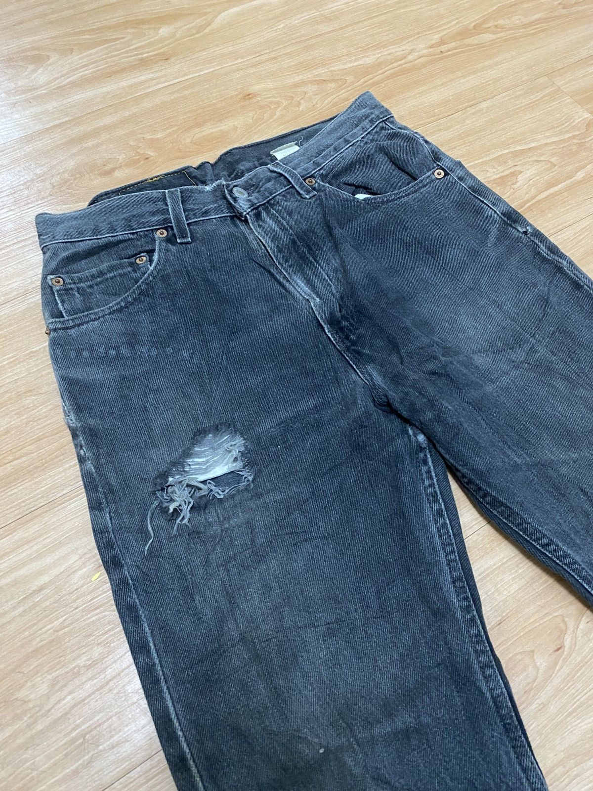 Levi's Vintage levis 517 black bootcut style distressed denim Size US 30 / EU 46 - 4 Thumbnail