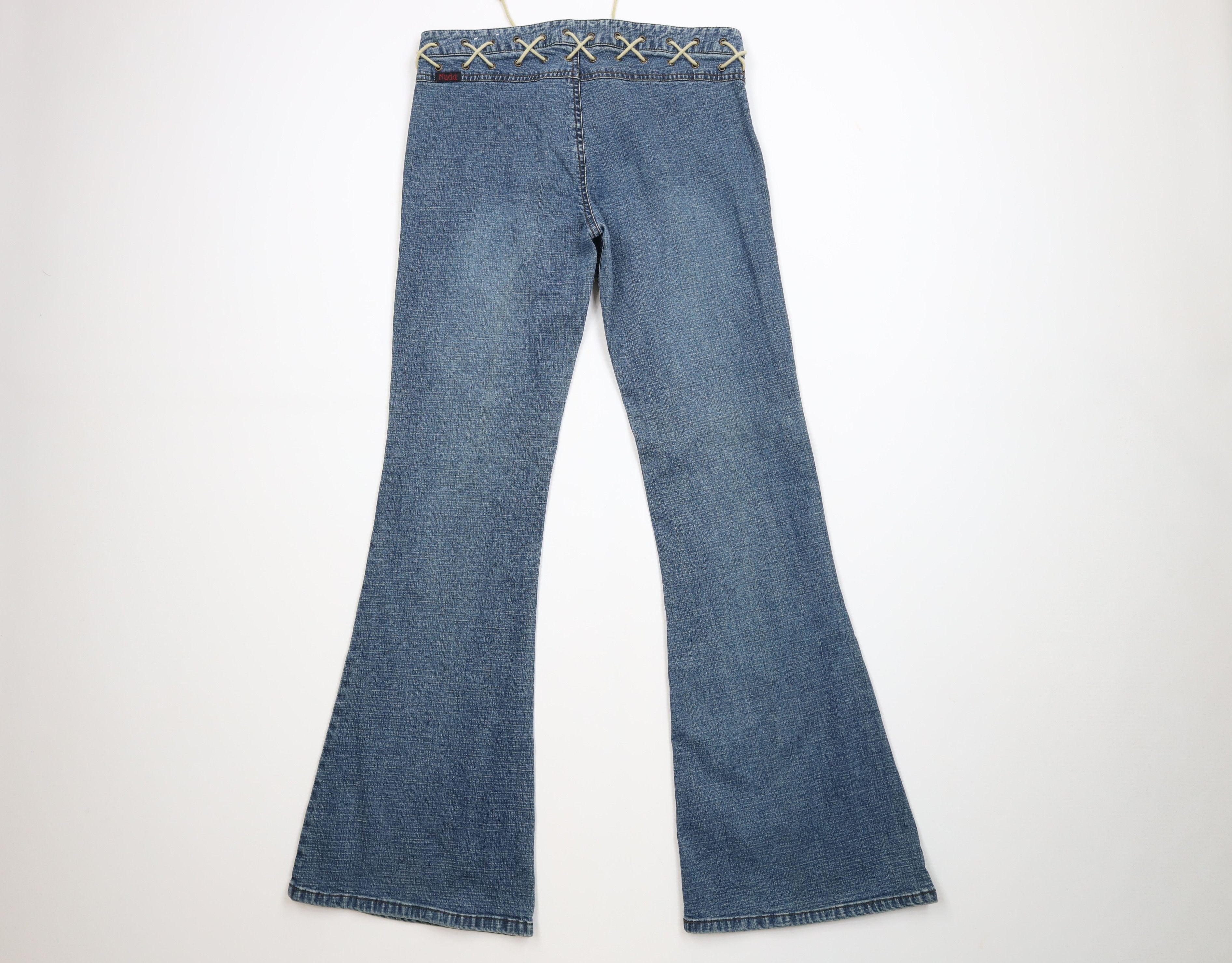 Vintage Vintage 90s Y2K MUDD Babydoll Flared Wide Leg Jeans Blue Size 30" / US 8 / IT 44 - 9 Thumbnail