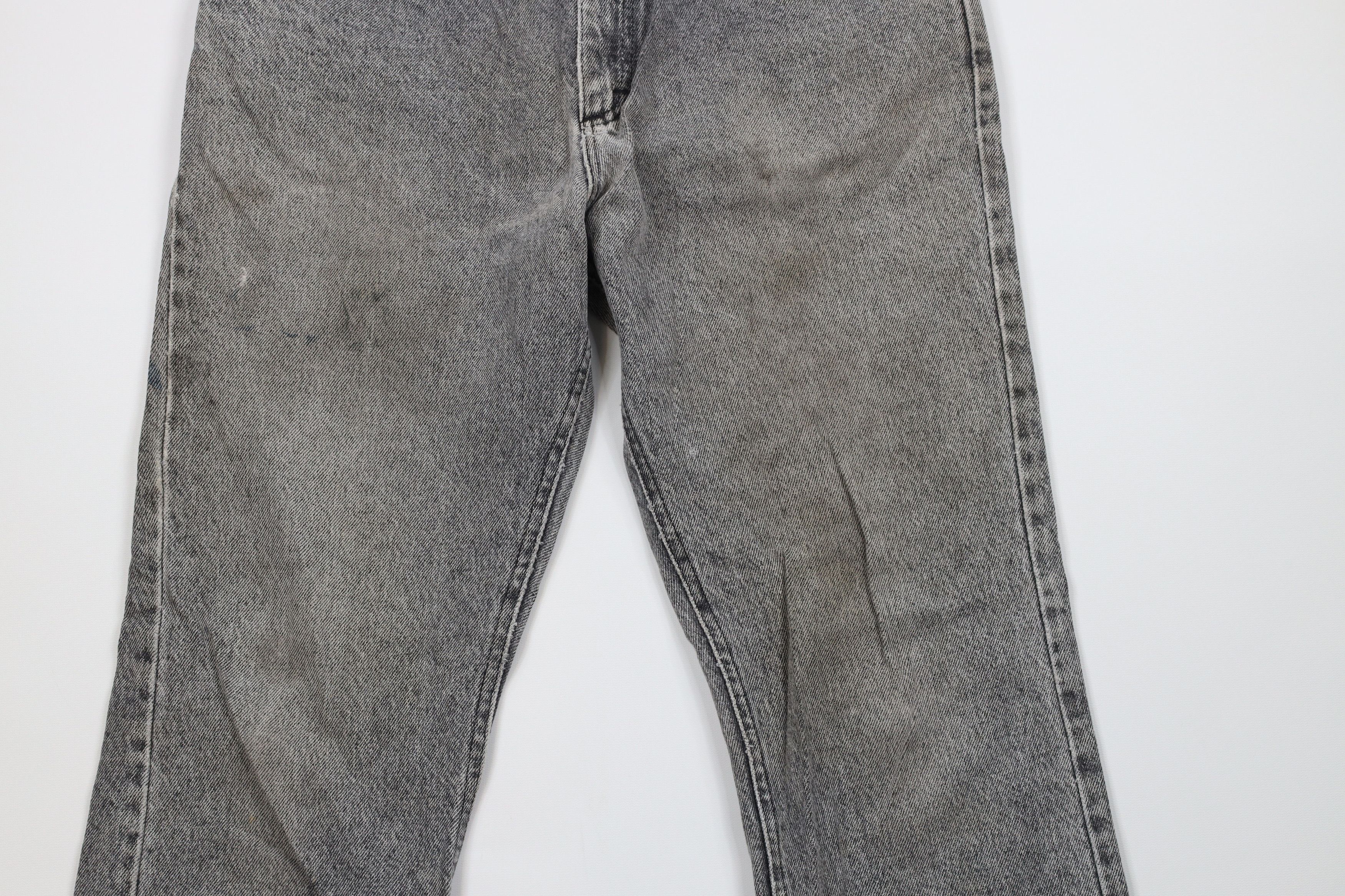 Vintage Vtg 90s Lee Acid Wash Straight Leg Denim Jeans Gray USA Size US 32 / EU 48 - 3 Thumbnail