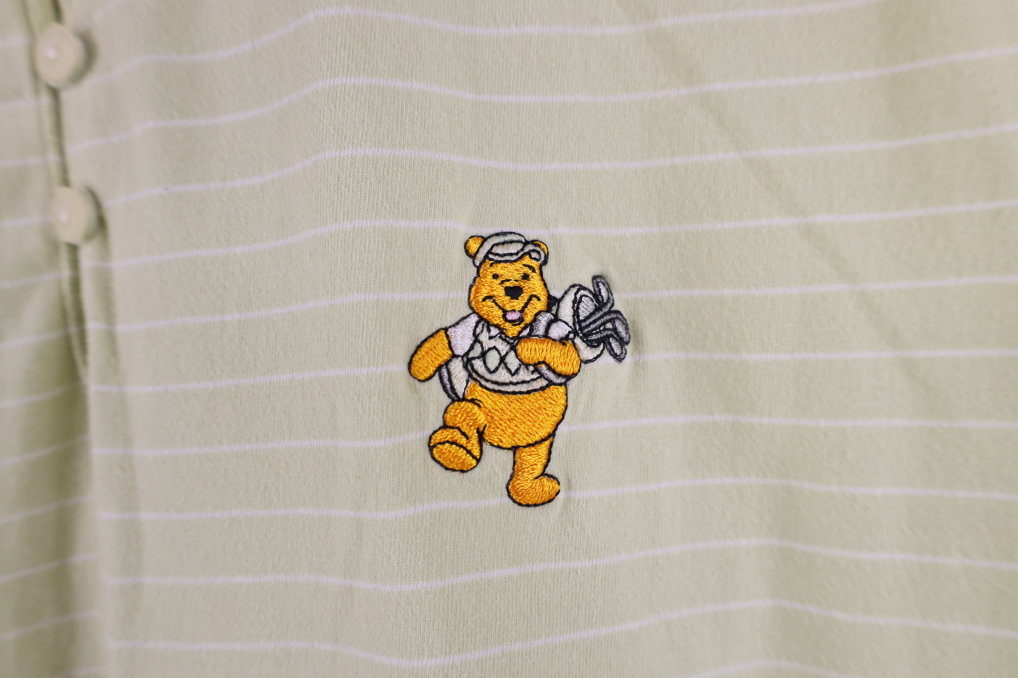 Disney Vintage 90s Disney Winnie the Pooh Striped Sleeveless Shirt Size XL / US 12-14 / IT 48-50 - 4 Thumbnail