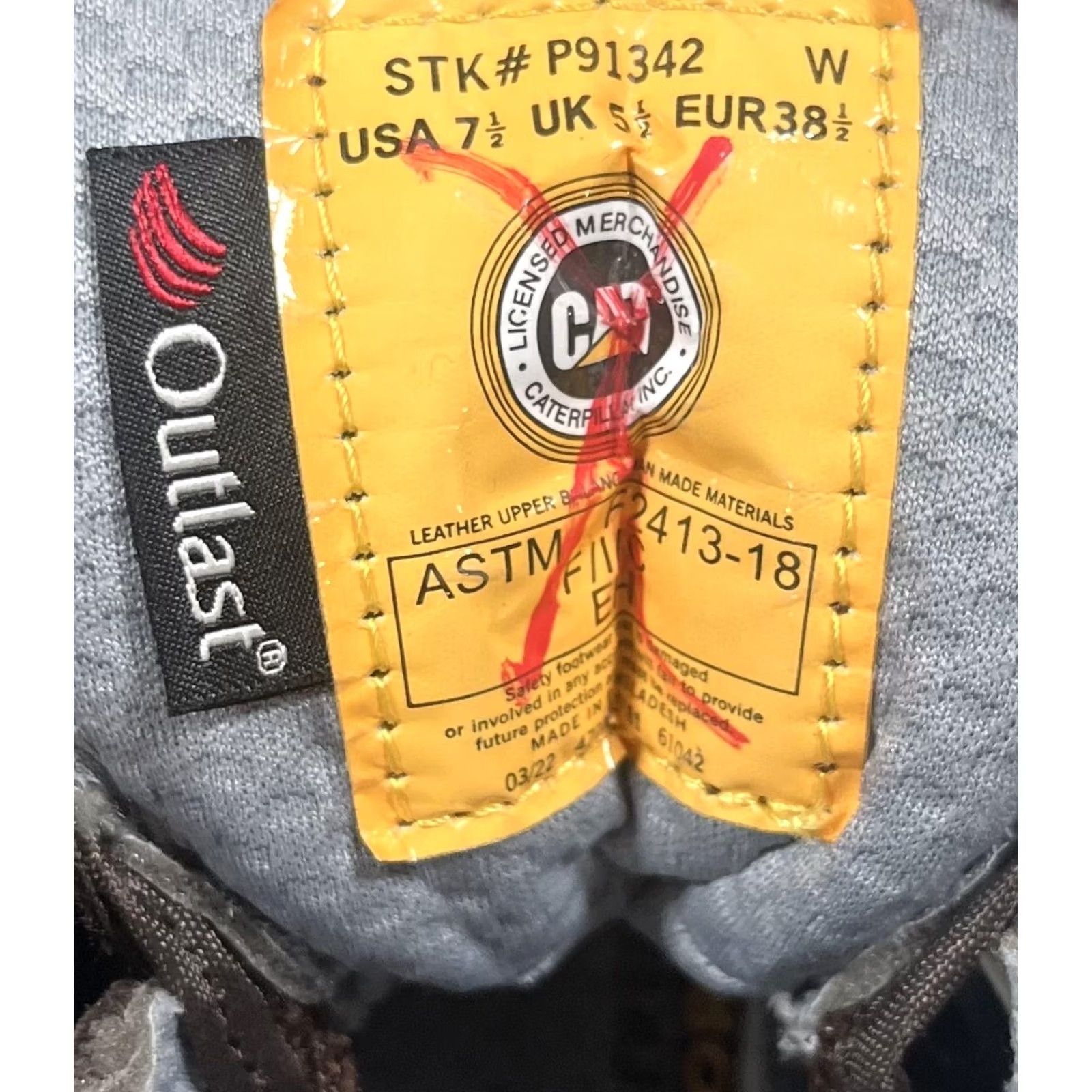 Caterpillar Caterpillar Women’s Brown Leather Work Boots Size 7.5 Composite Toe Outlast Size US 8 / IT 38 - 3 Thumbnail