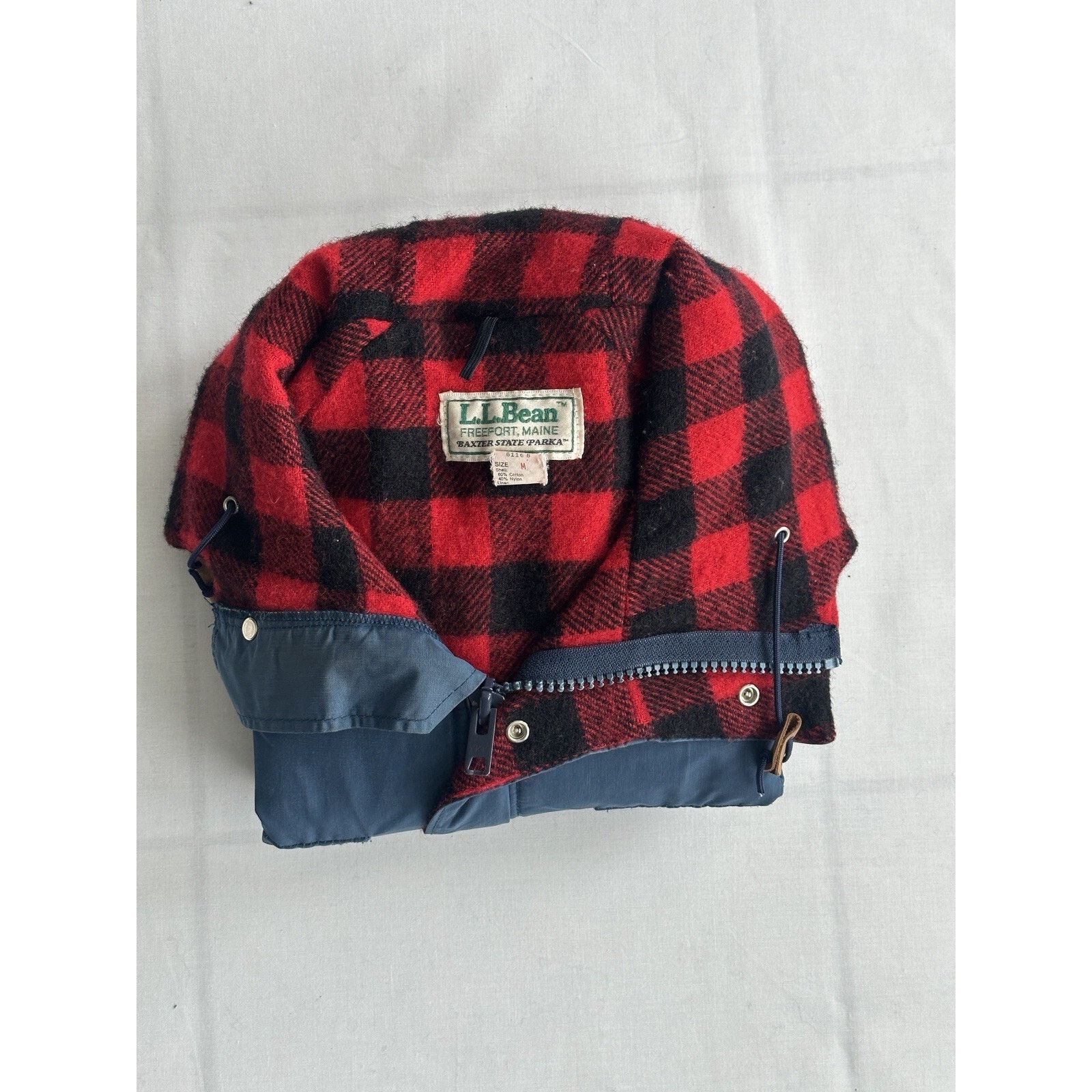 L.L. Bean L.L. Bean Baxter State Parka Wool Buffalo Plaid Lined Blue M Size US M / EU 48-50 / 2 - 6 Thumbnail