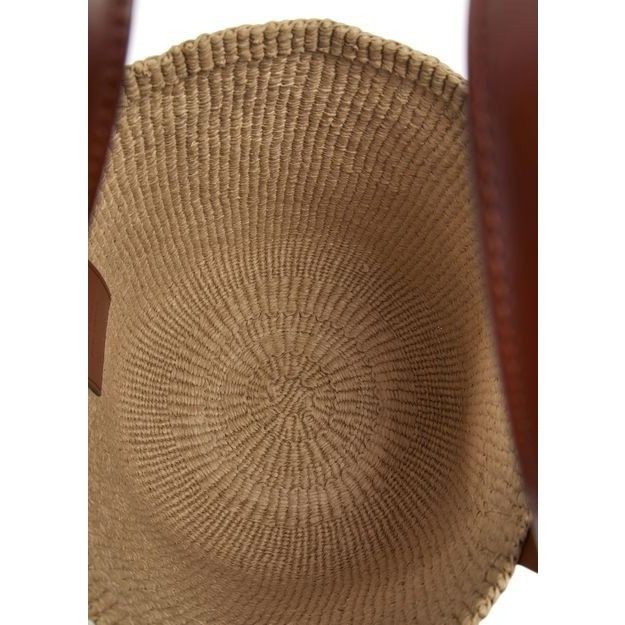 Chloe Chloe Horse Medal Sephia Brown Raffia-Effect Basket Shoulder Size ONE SIZE - 4 Thumbnail