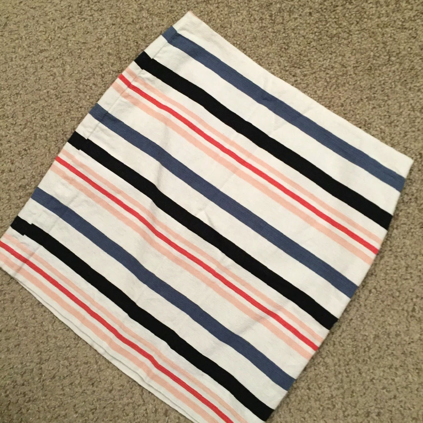 Ann Taylor Ann Taylor Skirt Pencil Size 4 Striped Lined Multicolor Knee Length Women Regular Zip Casual, Cotton Blend, Cadence Not applicable Size 27" / US 4 / IT 40 - 2 Thumbnail