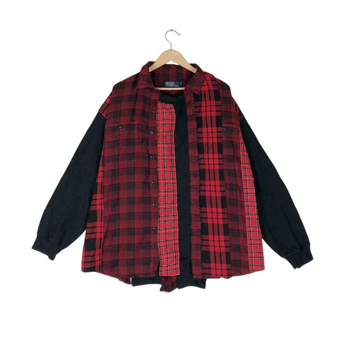 Flannel × Polo Ralph Lauren Rebuild ❗️Reconstructed Polo Ralph Lauren Sweatshirt Flannel Size US XL / EU 56 / 4 - 1 Thumbnail