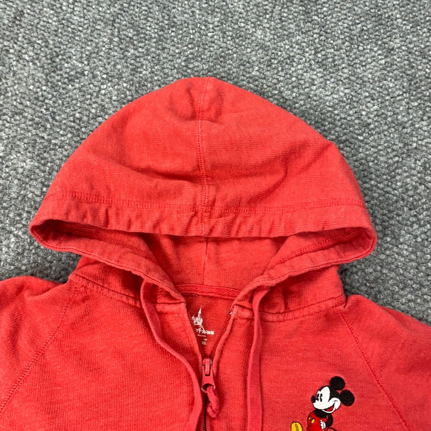 Disney VINTAGE Walt Disney Parks Mickey Mouse Zip Up Hoodie Sweatshirt Womens Large Red Size L / US 10 / IT 46 - 5 Thumbnail