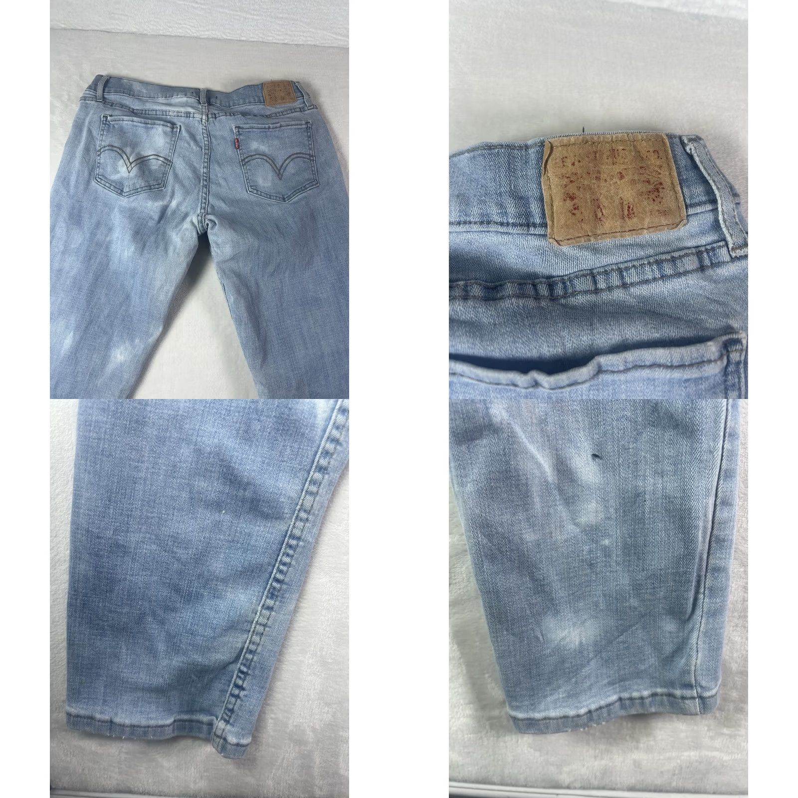 Levi's Levi’s Women’s 524 Skinny Jeans Light Denim Size 32x32 Blue Denim Cotton Blend Jeans Size 24" / US 00 / IT 34 - 9 Thumbnail