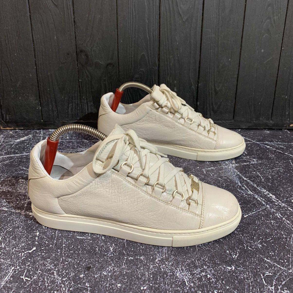 Balenciaga Balenciaga Arena Low White Leather Sneakers Size 39 Size US 9 / IT 39 - 3 Thumbnail