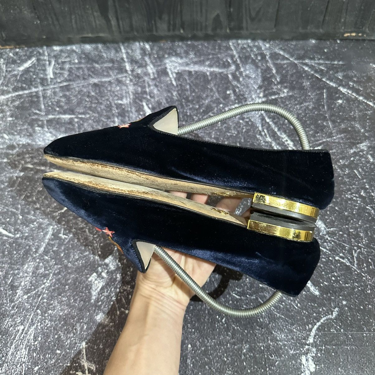 Charlotte Olympia CHARLOTTE OLYMPIA Leo Nocturnal Velvet Flat Loafers 38 eu Size US 8 / IT 38 - 11 Thumbnail