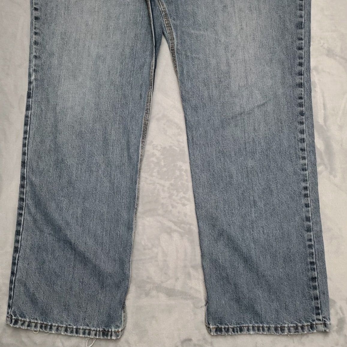 Carhartt Carhartt Jeans Men 42x34 Blue Denim Straight Leg Relaxed Fit 101483 Workwear 5-Pocket Denim Pull-On Zip Logo Belt Loops Mens Size US 42 / EU 58 - 2 Thumbnail
