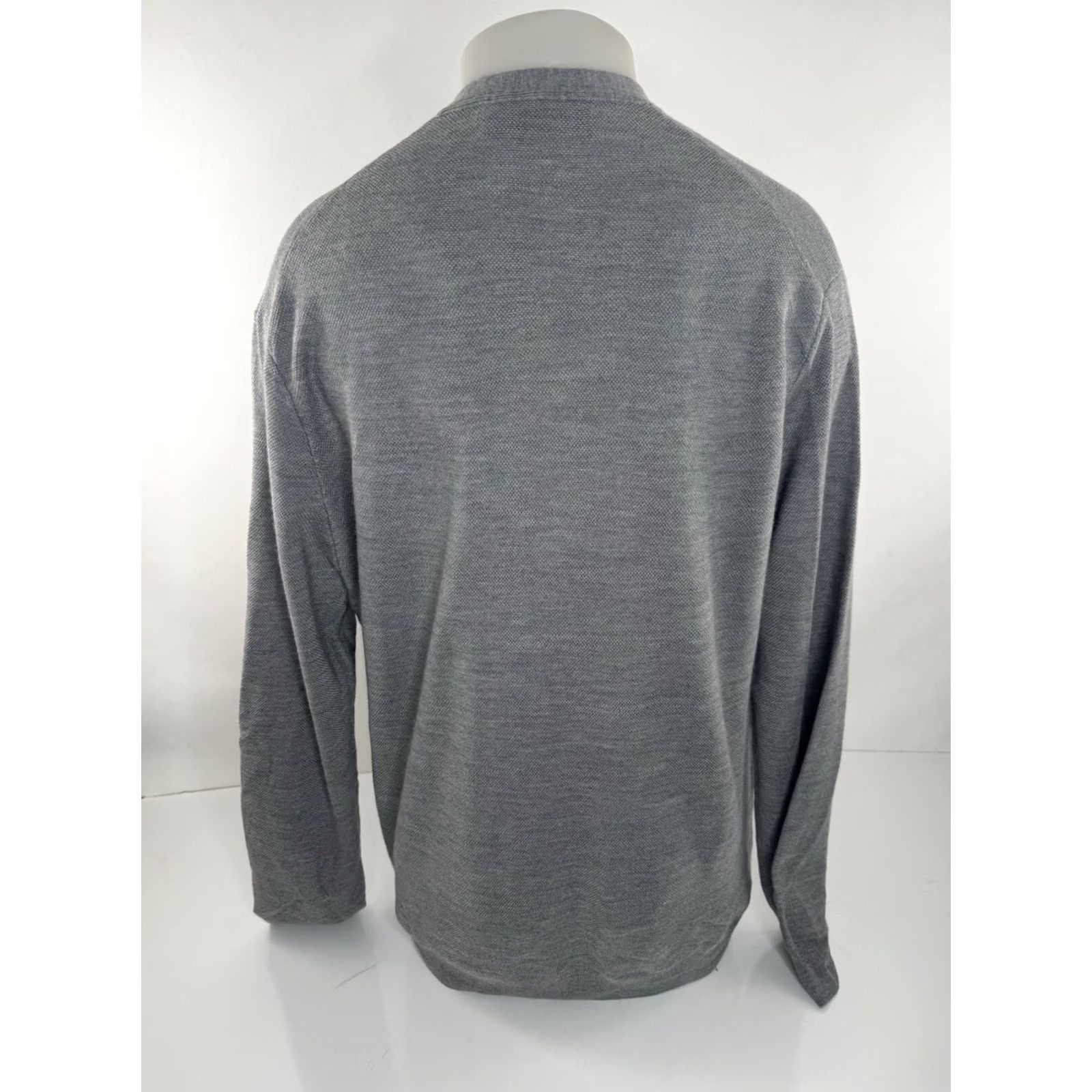 Polo Ralph Lauren POLO RALPH LAUREN Cardigan - Silk / Cashmere / Wool Lightweight XL Gray Mens Sweater, Polo Ralph Lauren, Cardigan, 90s? Size US XL / EU 56 / 4 - 3 Thumbnail