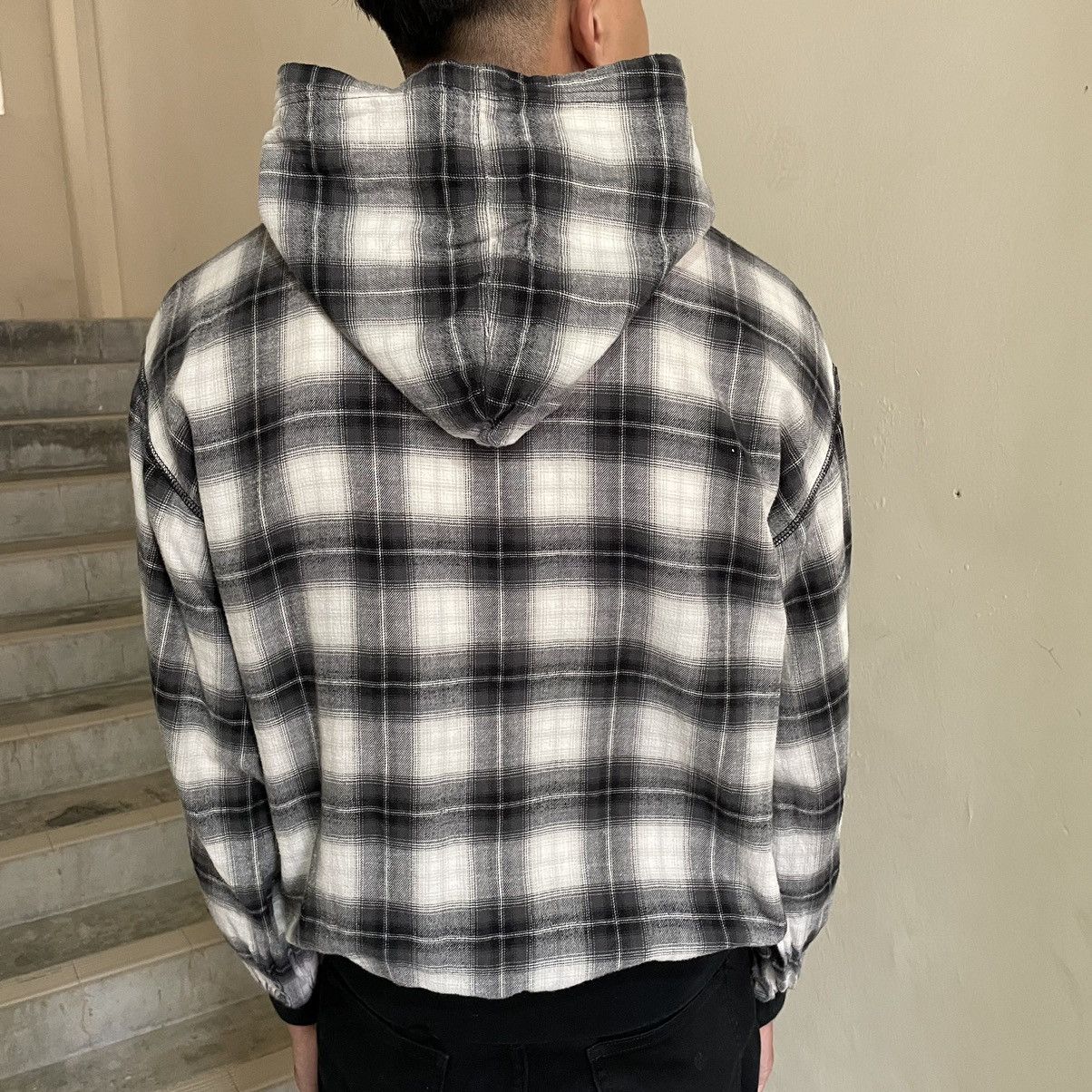 Stussy Vintage Stussy Big Logo Plaid Hoodie Size US M / EU 48-50 / 2 - 3 Thumbnail