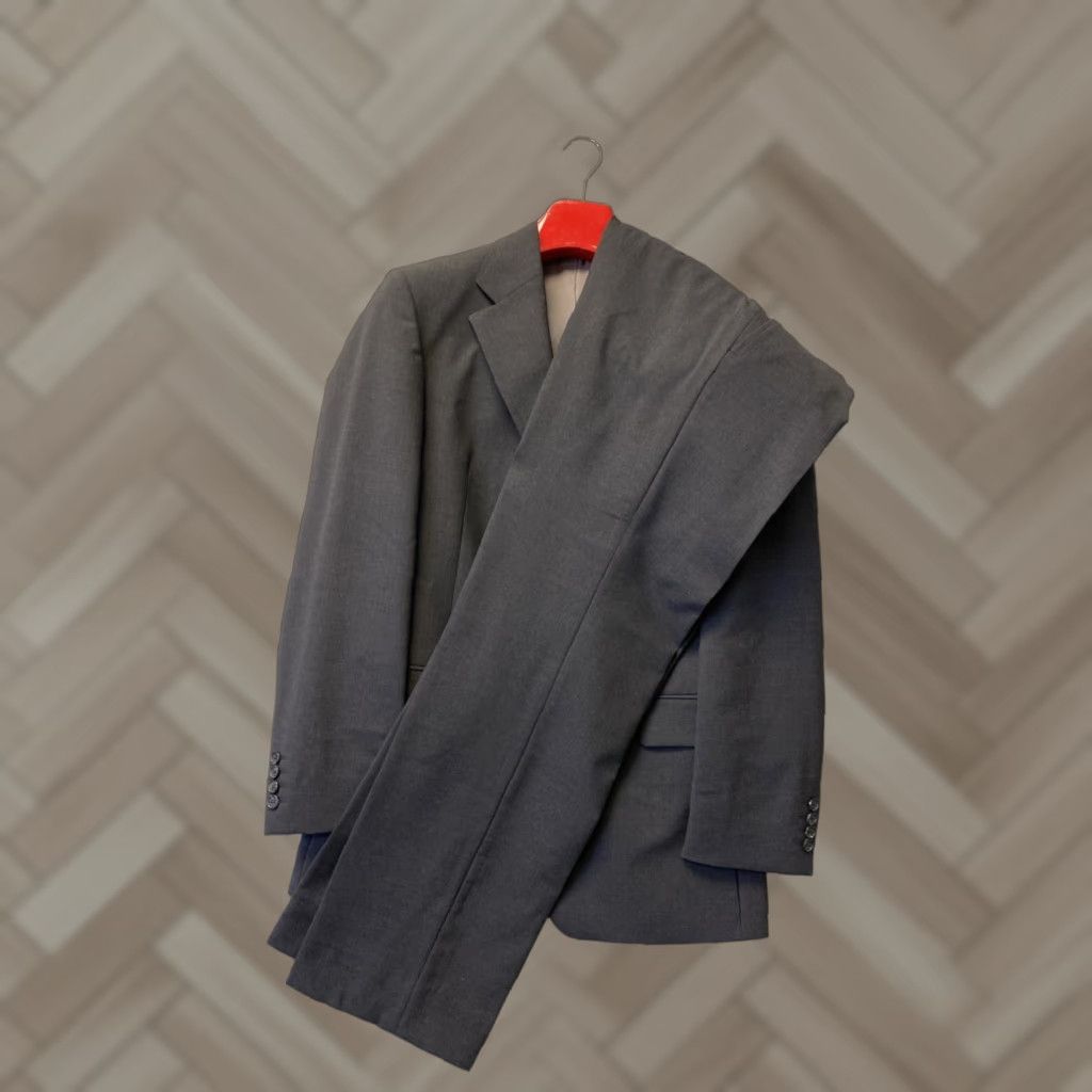 Hugo Boss HUGO BOSS Dark Gray Slim Fit Wool 2-Piece Suit 38R Jacket 32x32 Pants Designer Mens Formal Wedding Business Size 38R - 1 Thumbnail