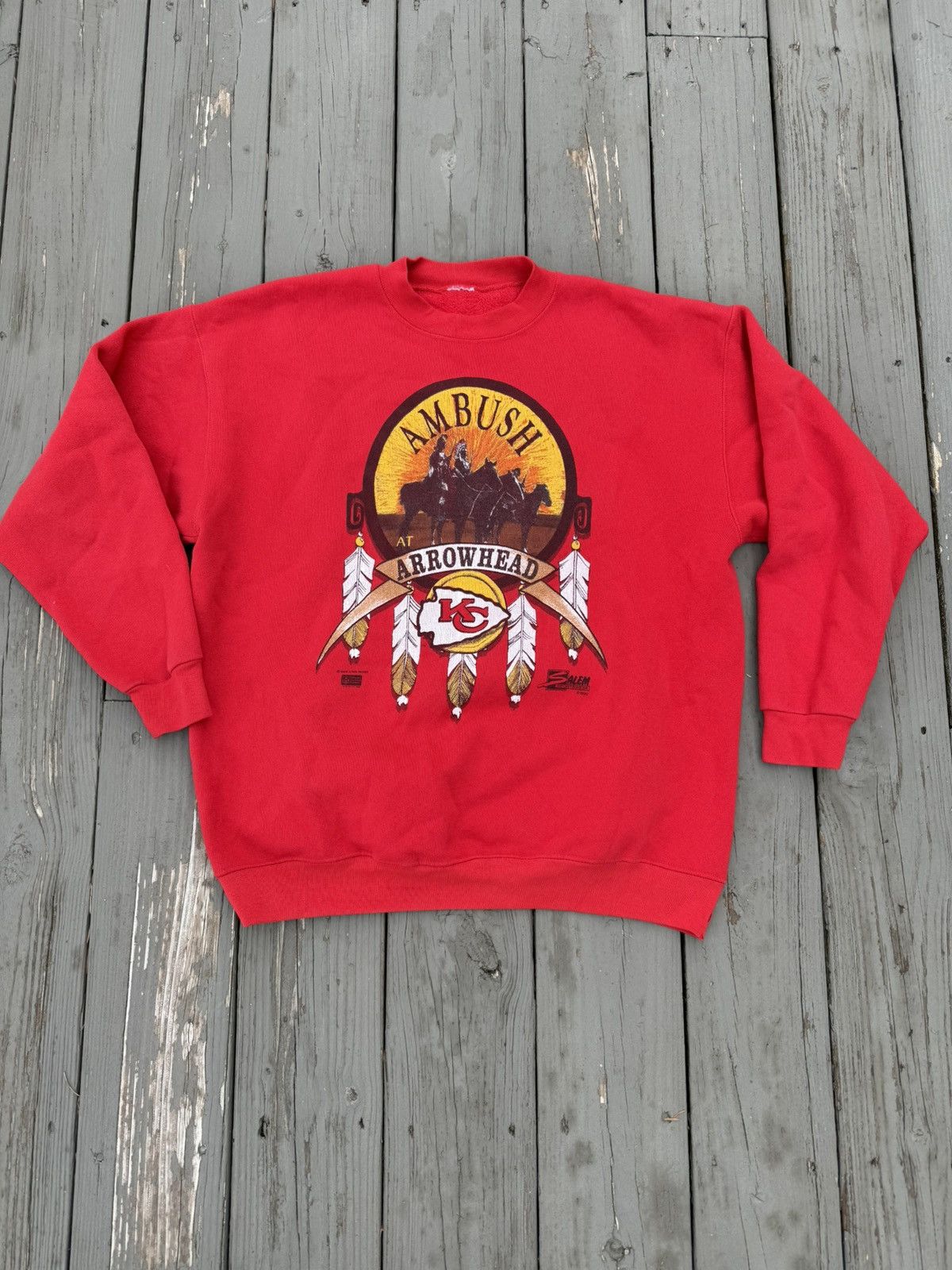 Salem Sportswear Vintage 1990 chiefs crewneck Size US L / EU 52-54 / 3 - 1 Thumbnail