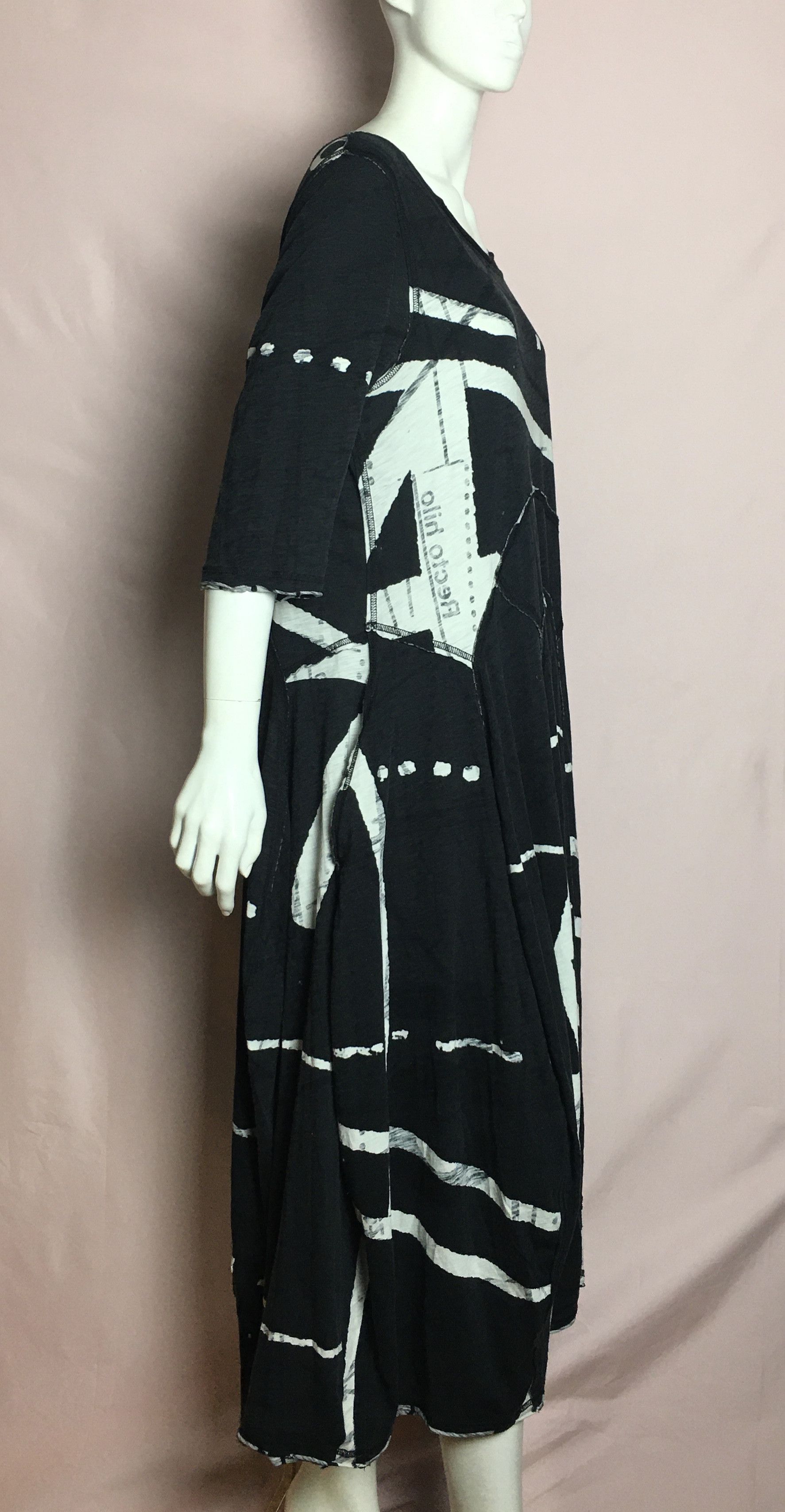 Rundholz Rundholz Avant-Garde Print Cotton Dress Size M / US 6-8 / IT 42-44 - 2 Thumbnail